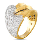 18K Yellow Gold 1.49ct Diamond and Sapphire Ring