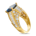 18K Yellow Gold 2.50ct Diamond and Sapphire Ring