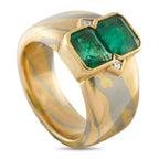 18K Yellow Gold 3.0ct Emerald Ring