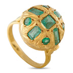 18K Yellow Gold 1.30ct Emerald Ring