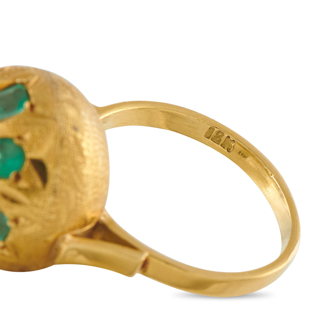 18K Yellow Gold 1.30ct Emerald Ring