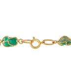 9K Yellow Gold Jade Bracelet
