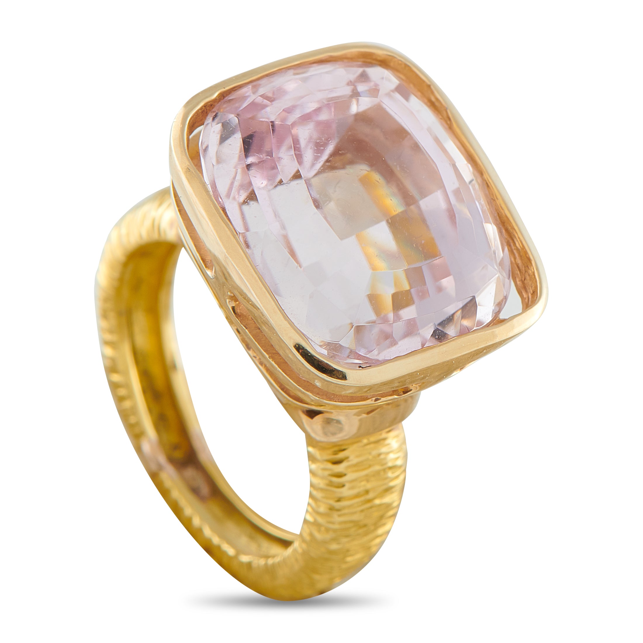 18K Yellow Gold 16.0ct Kunzite Ring