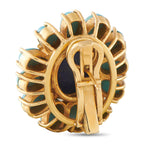 18K Yellow Gold Lapis and Turquoise Earrings