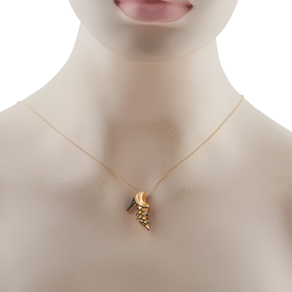 18K Yellow Gold Shoe Pendant