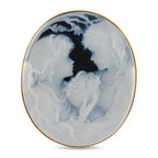 Exclusive 18K Yellow Gold Onyx Cameo Brooch — A convertible design allows this cameo brooch to be worn as either a traditiona