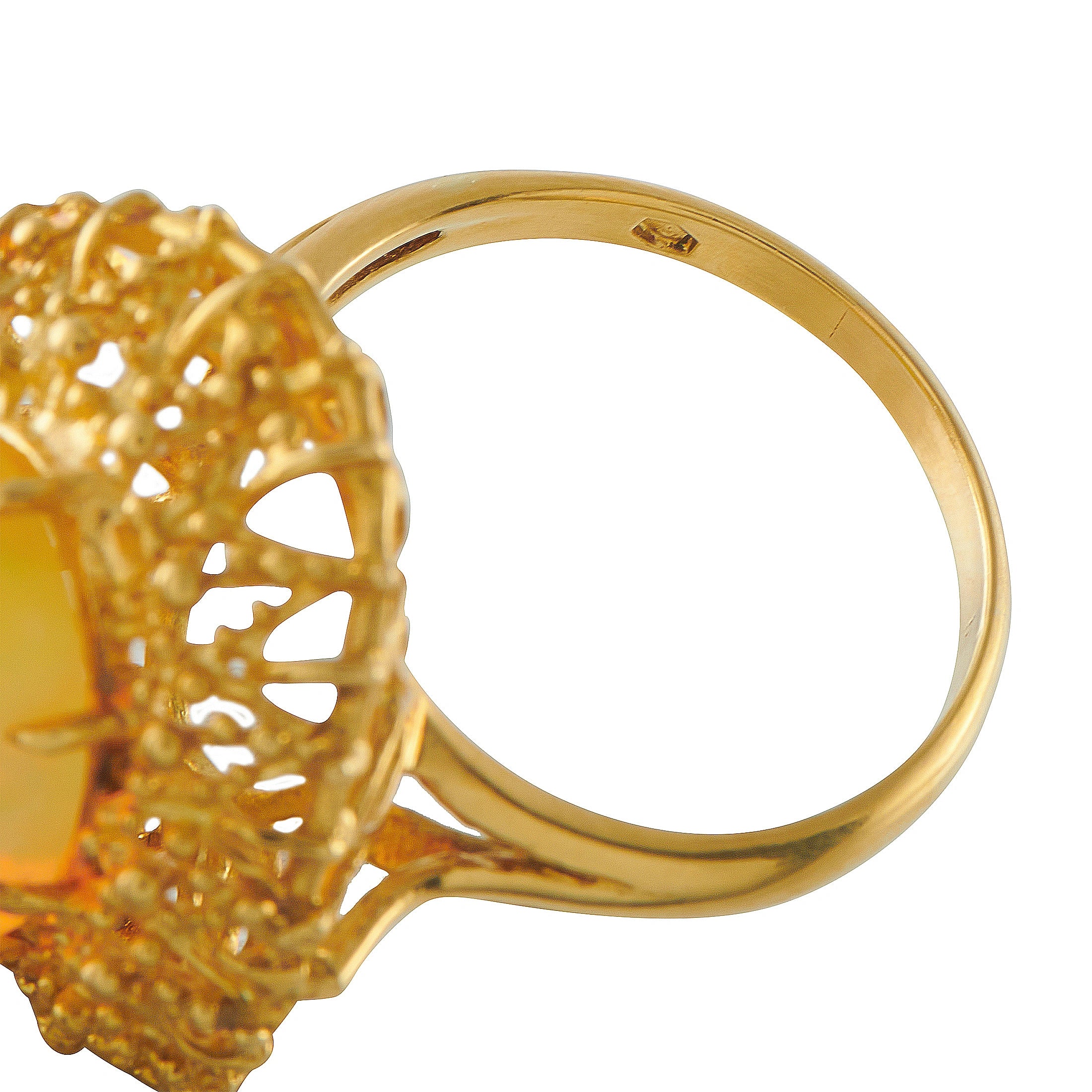 18K Yellow Gold 8.0ct Egyptian Opal Ring