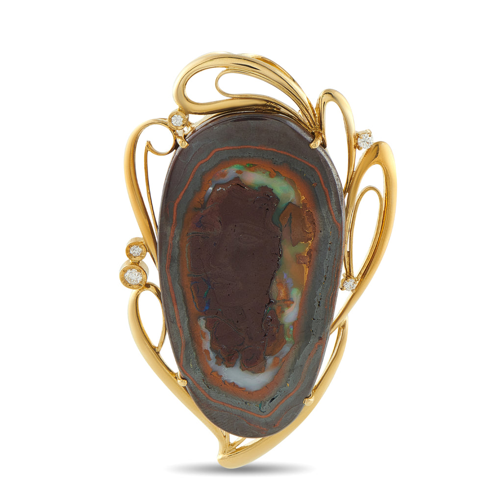 Exclusive  18K Yellow Gold Cameo Pendant