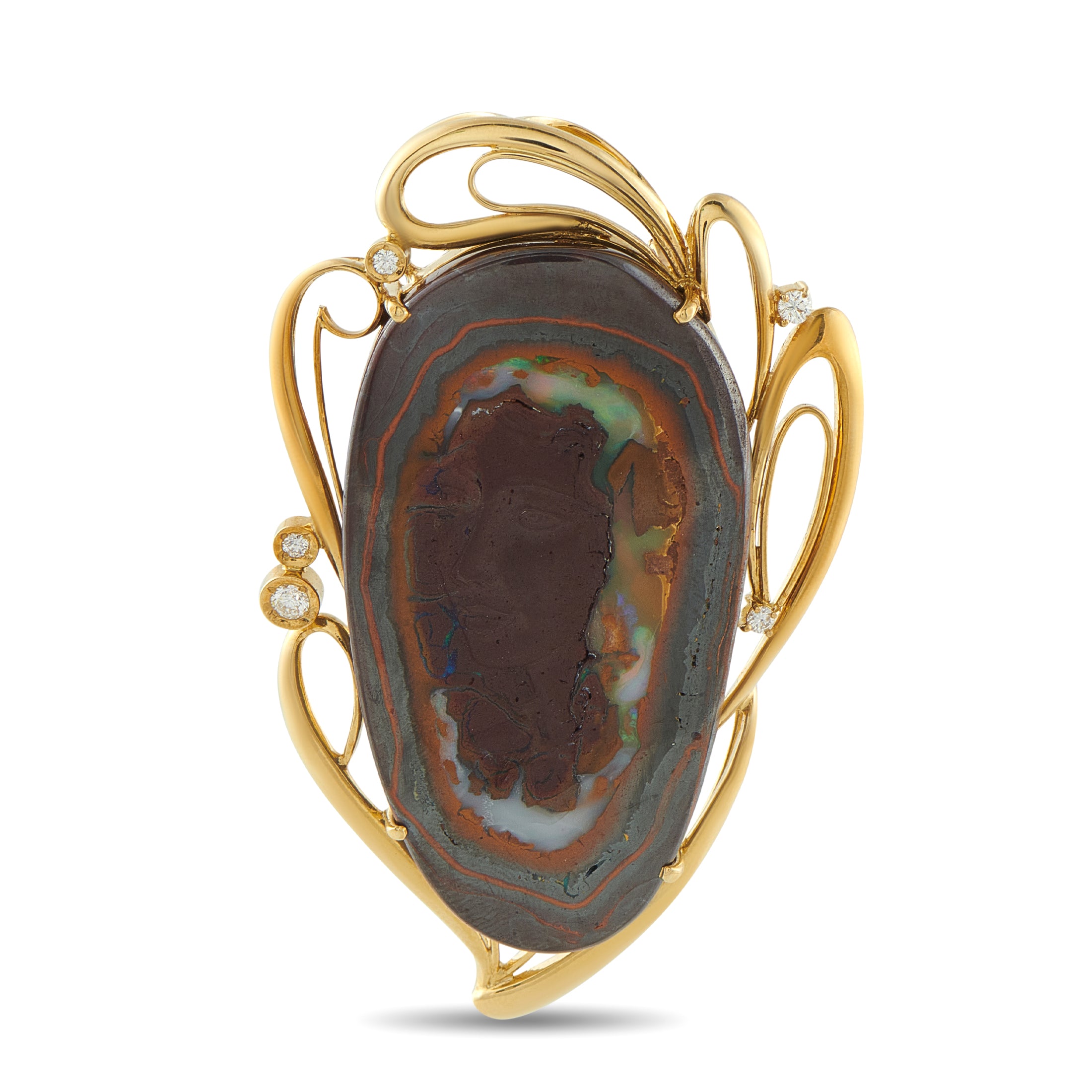 Exclusive  18K Yellow Gold Cameo Pendant