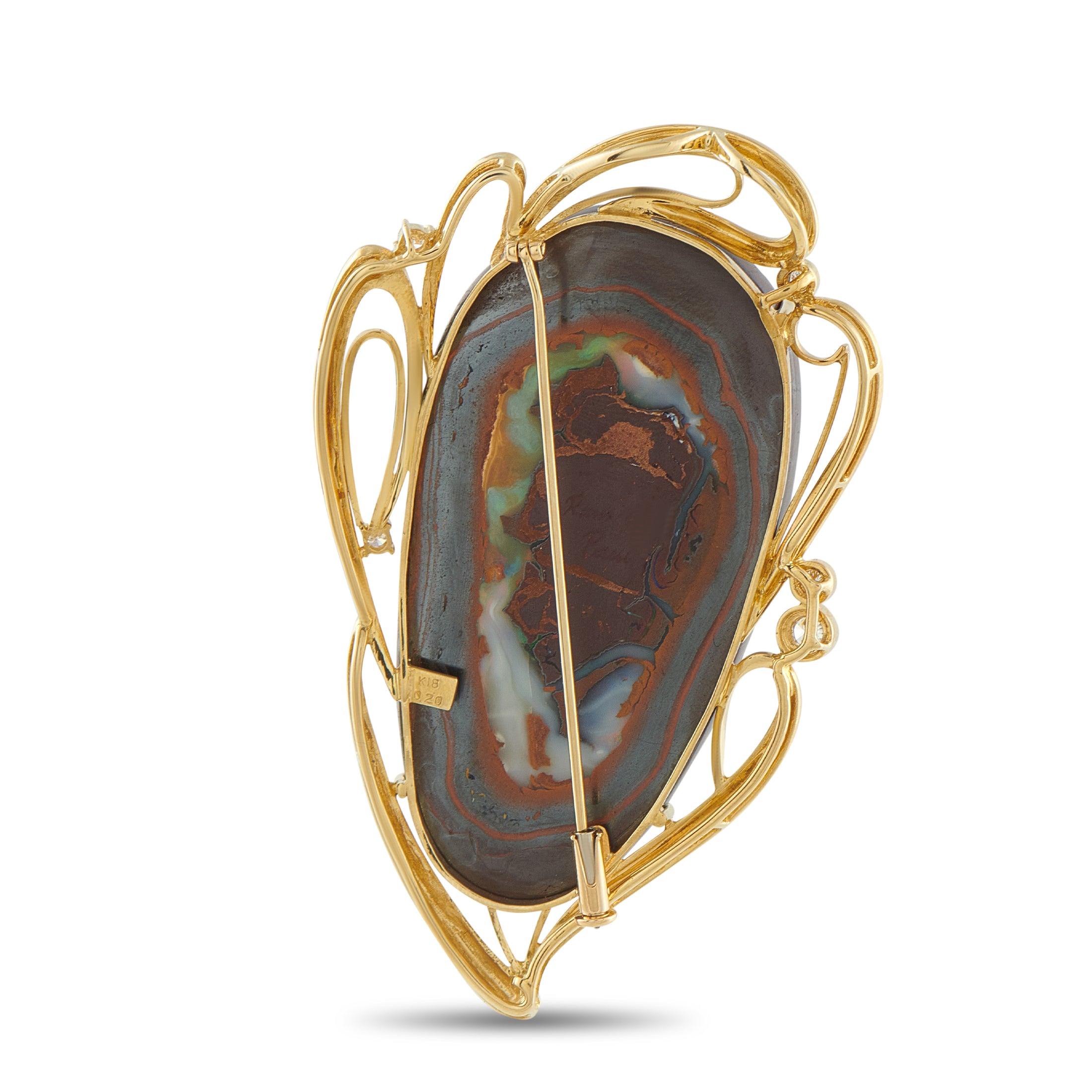 18K Yellow Gold Cameo Pendant