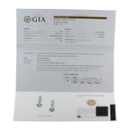 Exclusive Platinum and 18K Yellow Gold 3.28ct Diamond and Emerald Dangle Earrings