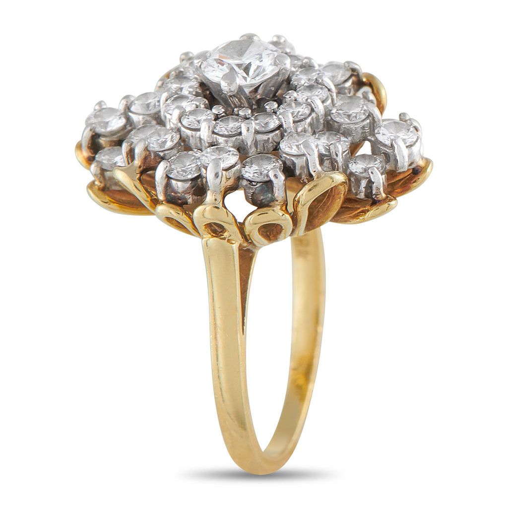 Exclusive Platinum and 18K Yellow Gold 1.95ct Diamond Ring