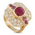 18K Yellow Gold 1.50ct Ruby Art Deco Ring