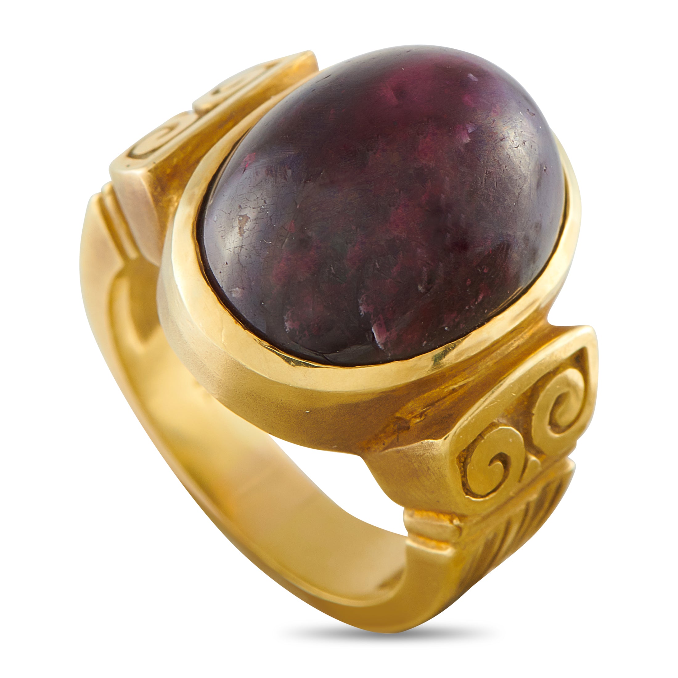 18K Yellow Gold 24.70ct Ruby Ring