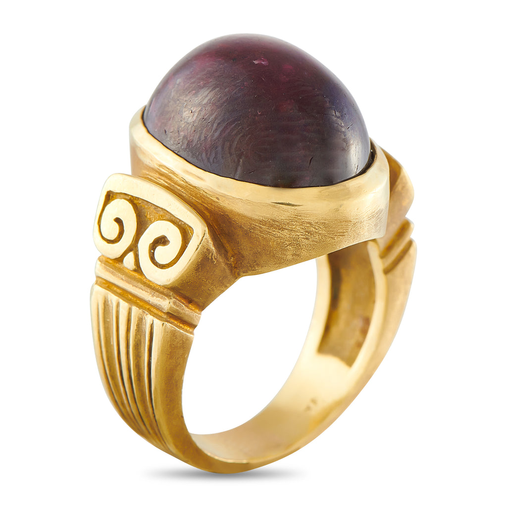18K Yellow Gold 24.70ct Ruby Ring