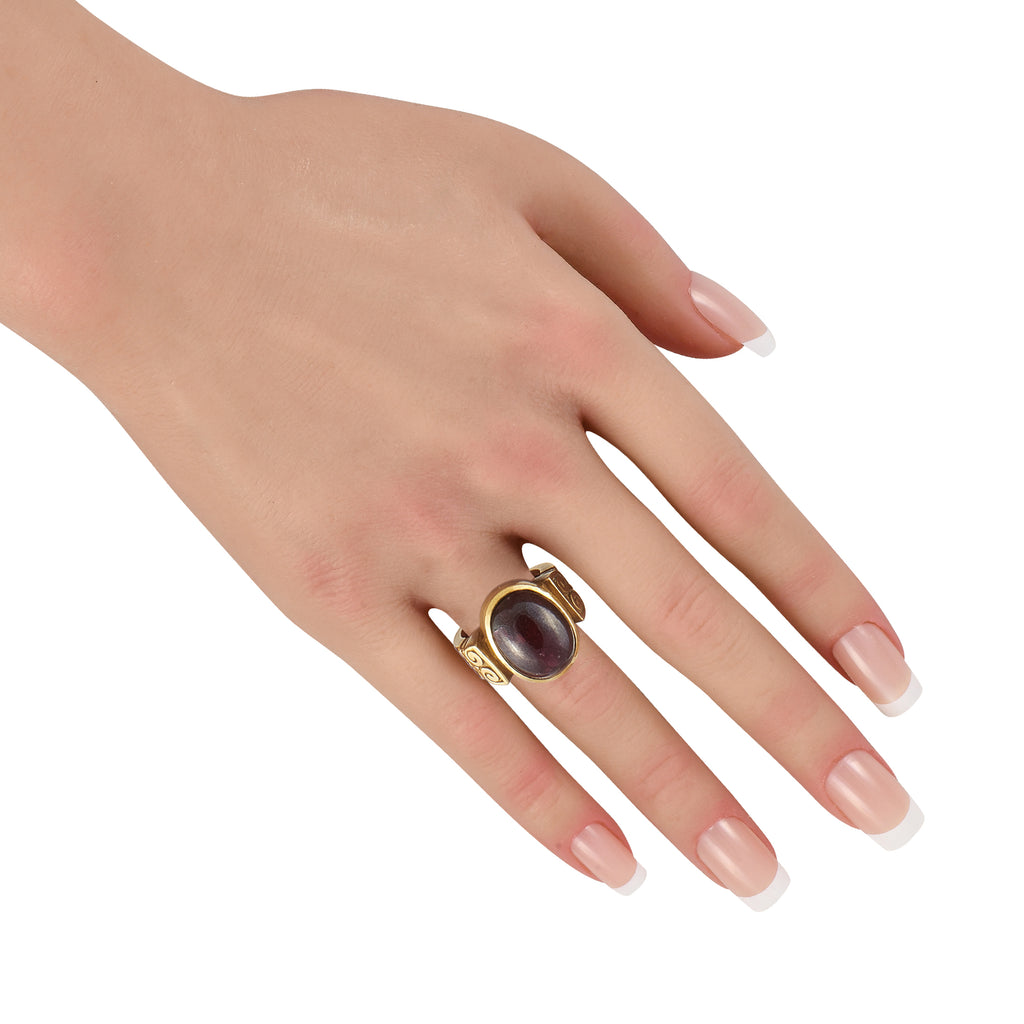 18K Yellow Gold 24.70ct Ruby Ring