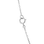 Turquoise pendant necklace chain with round clasp and link details