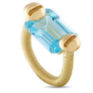 18K Yellow Gold Topaz Ring