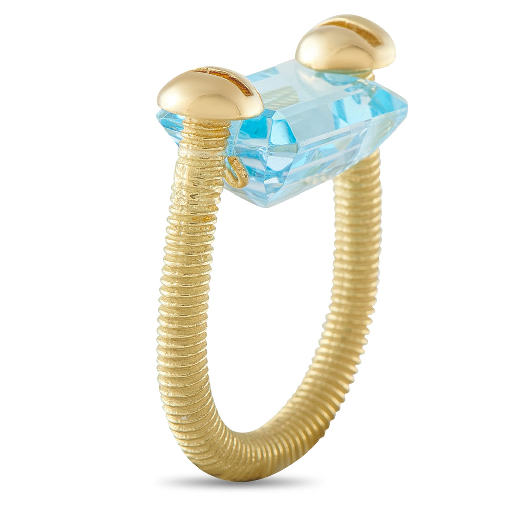 18K Yellow Gold Topaz Ring