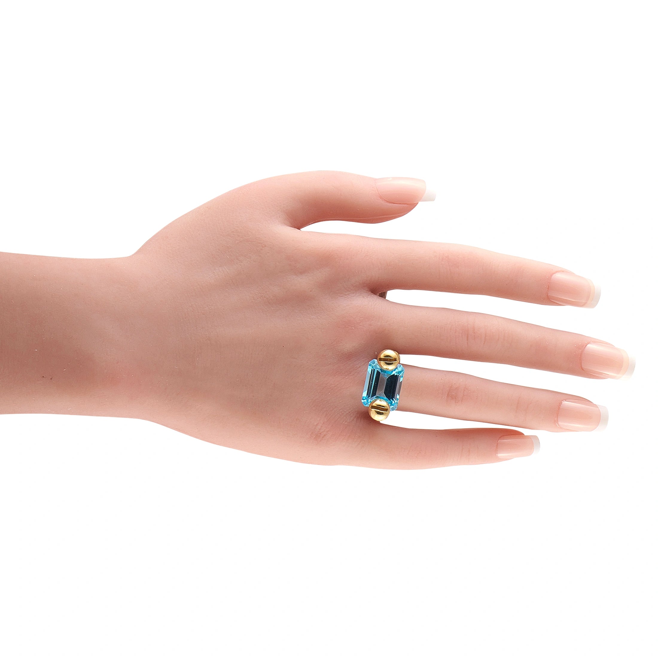 18K Yellow Gold Topaz Ring