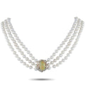 0.50ct Diamond, Opal, and Pearl Multi-Strand Necklace