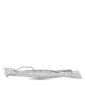 Bar diamond brooch in silver-tone metal with Art Deco filigree and pin clasp