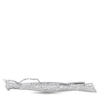 Platinum and 14K White Gold 1.0ct Diamond Art Deco Bar Brooch