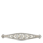 Platinum and 14K Yellow Gold 0.60ct Diamond and Pearl Brooch