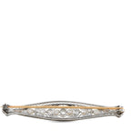 Platinum and 14K Yellow Gold 0.60ct Diamond and Pearl Brooch
