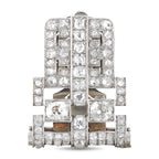 Antique Platinum and 18K White Gold 4.75ct Diamond Brooch