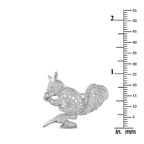 Vintage Platinum and 18K White Gold 0.70ct Diamond Squirrel Brooch