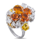 Platinum and 18K White Gold 1.10ct Diamond and Sapphire Ring