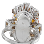 Platinum and 18K White Gold 1.10ct Diamond and Sapphire Ring