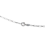 White metal necklace clasp and link chain for diamond and pearl pendant