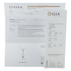 GIA certificate and report papers for diamond and pearl pendant necklace