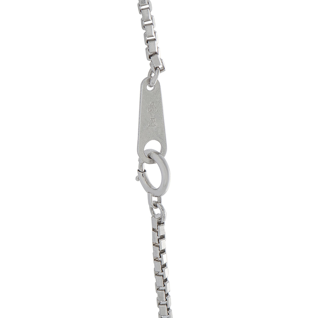 Platinum and 18K White Gold 1.20ct Emerald and Topaz Necklace