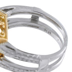 Platinum and 18K Yellow Gold 5.95ct Aquamarine Cocktail Ring