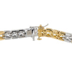 Platinum and 18K Yellow Gold 11.25ct Diamond Line Bracelet