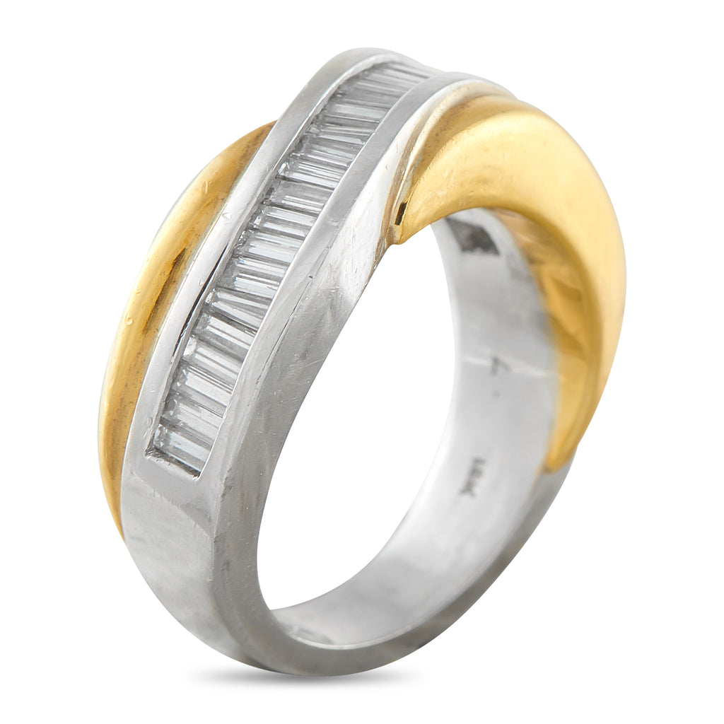 Platinum and 18K Yellow Gold 1.0ct Diamond Ring