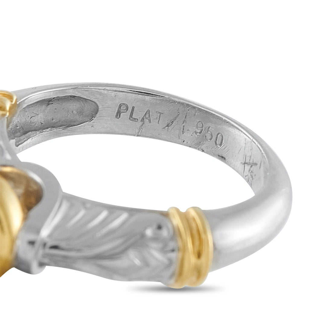 Platinum and 18K Yellow Gold 0.60ct Diamond Ring