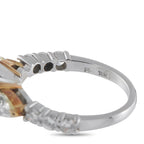 Platinum and 18K Yellow Gold 1.10ct Diamond Mounting Ring