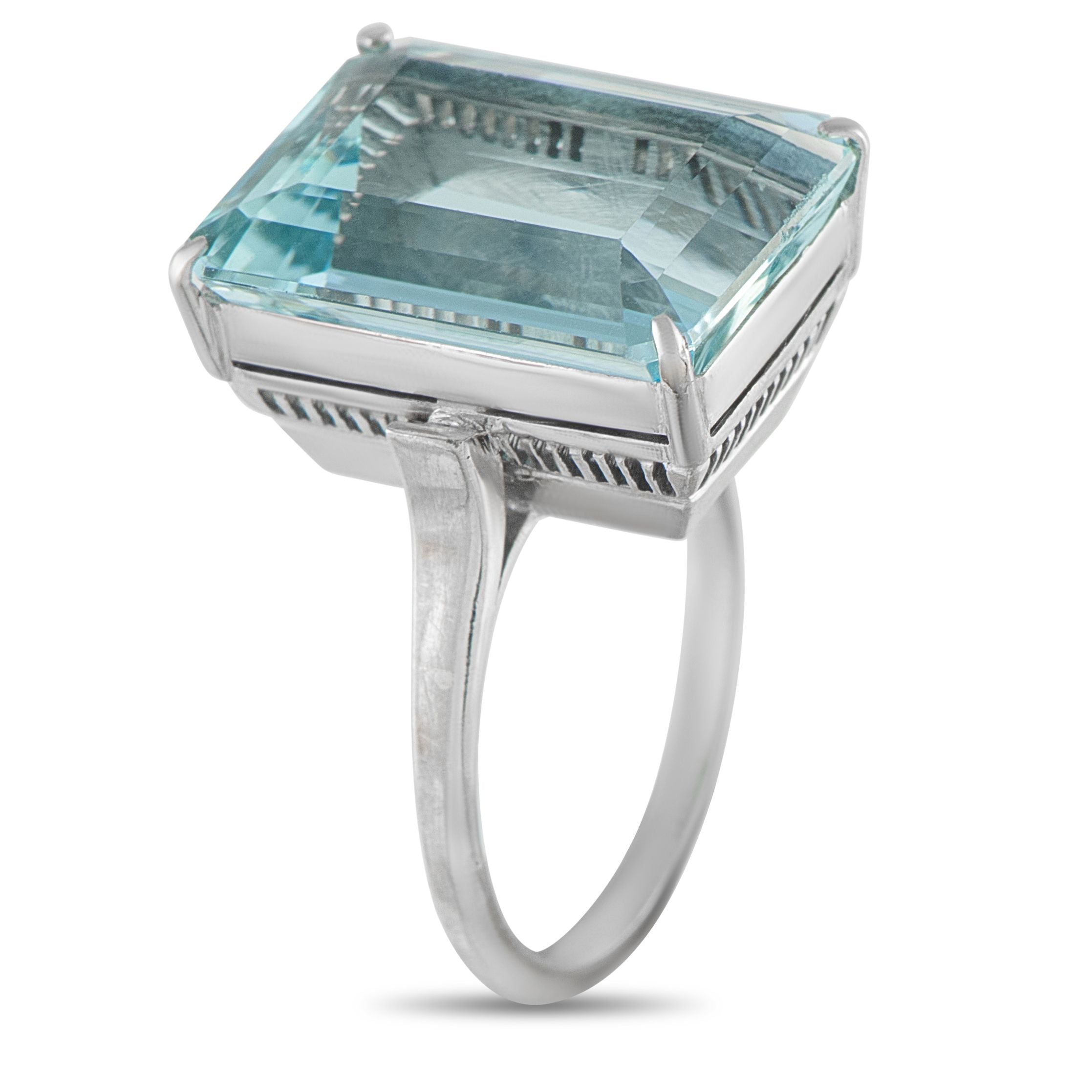 Exclusive Platinum 11.50ct Aquamarine Ring