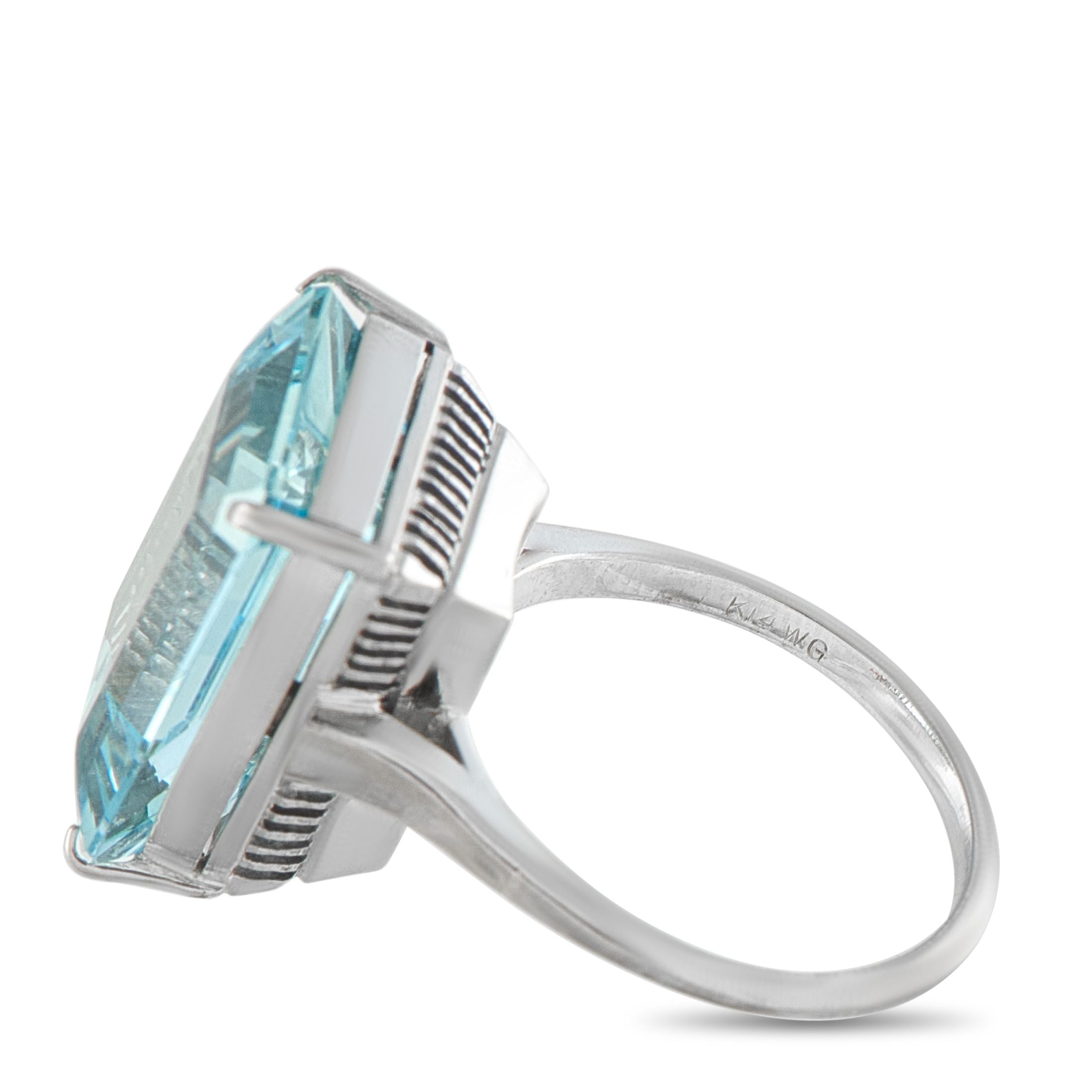 Exclusive Platinum 11.50ct Aquamarine Ring