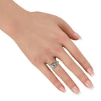 Platinum 1.25ct Diamond and Demantoid Ring