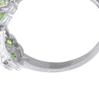 Platinum 1.25ct Diamond and Demantoid Ring