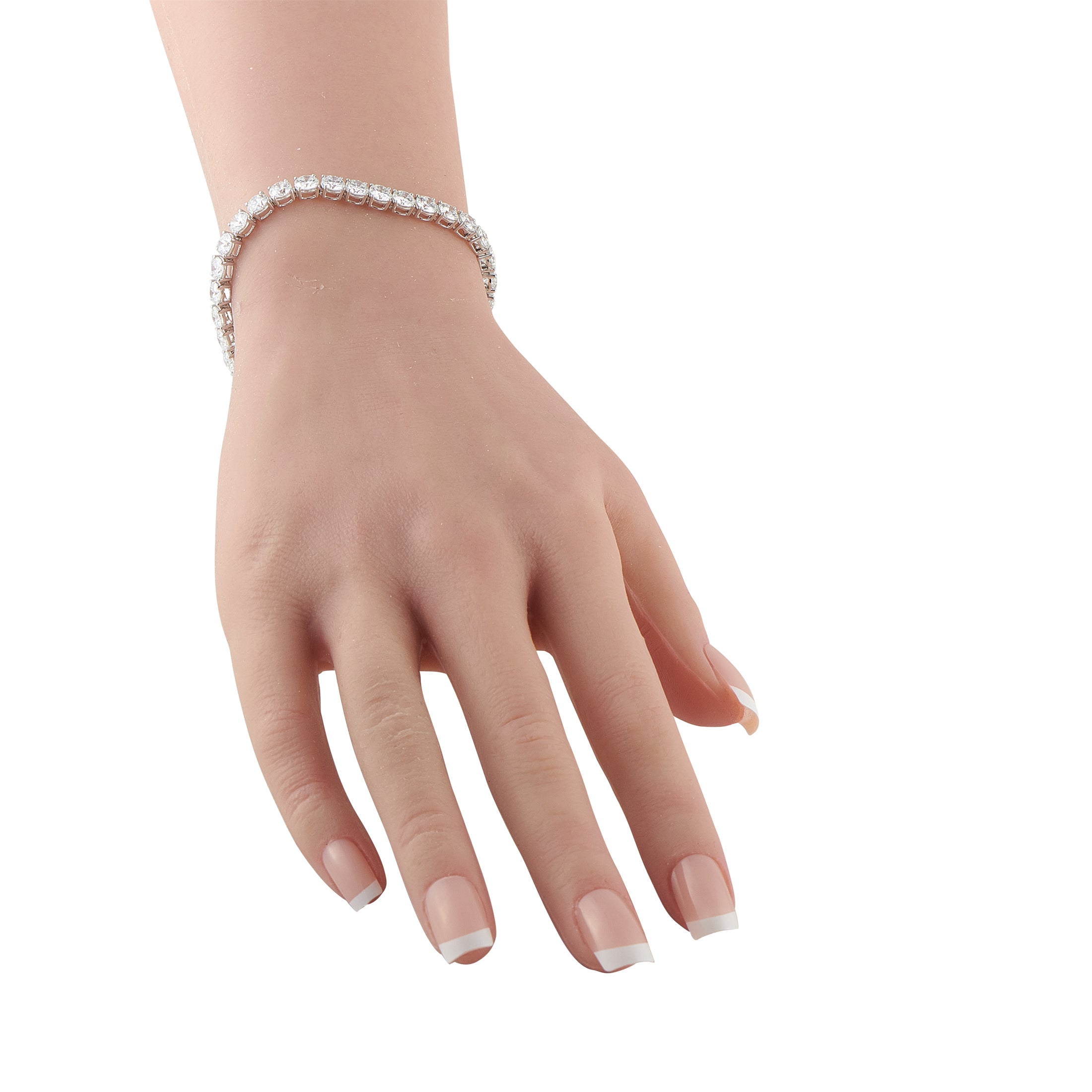 Platinum 13.34ct Diamond Tennis Bracelet