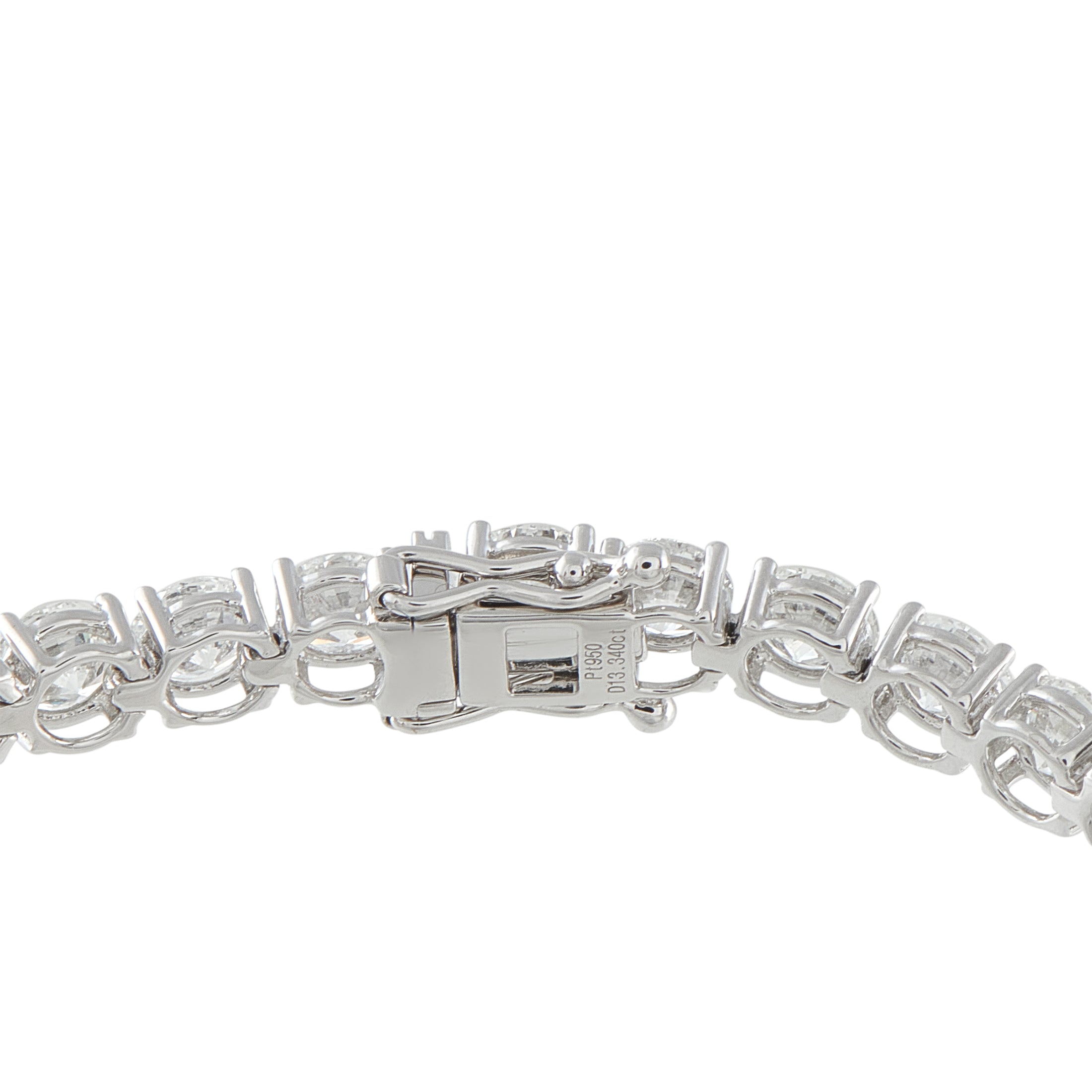 Platinum 13.34ct Diamond Tennis Bracelet