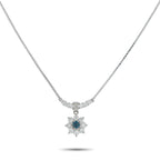 Exclusive Platinum 0.83ct Diamond and Alexandrite Flower Necklace MF11-101025 – A refined piece that brings timeless charm to