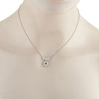 Exclusive Platinum 0.83ct Diamond and Alexandrite Flower Necklace