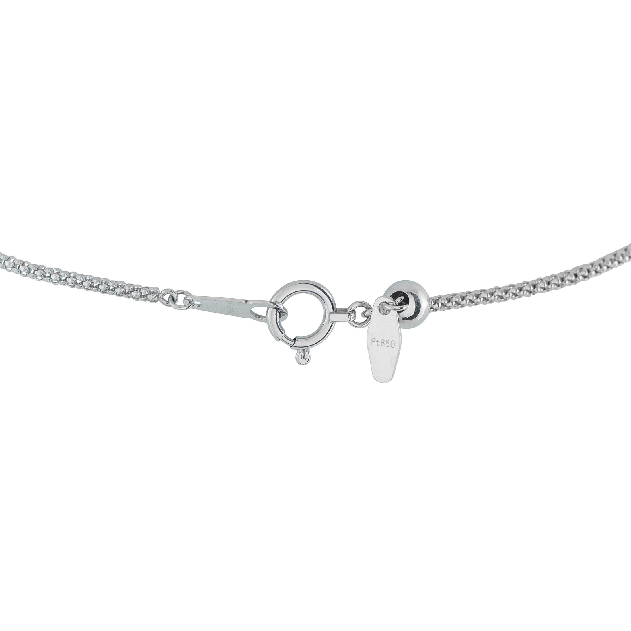 Exclusive Platinum 5.51ct Diamond and Aquamarine Necklace